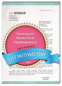 List motywacyjny wykładowca